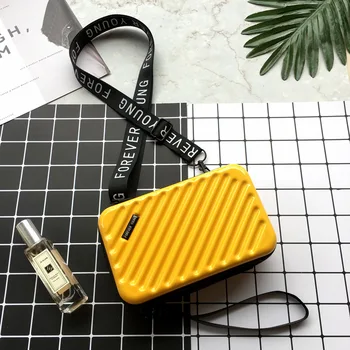 

Luxury Hand Bags for Women 2020 New Suitcase Shape Totes Fashion Mini Luggage Bag Women Famous Brand Clutch Bag Mini Box Bag