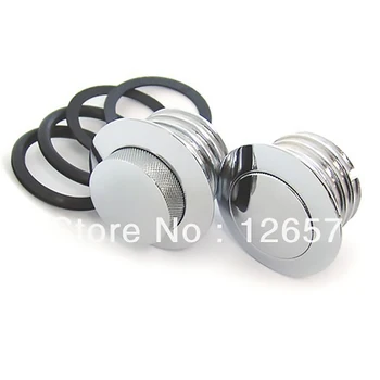 

2Pcs Motorcycle Fuel Gas Tank Cap Flush Pop-up Gas Caps Screw-In Vent For Harley Touring Sportster Softail Dyna 1982-2006 Chrome
