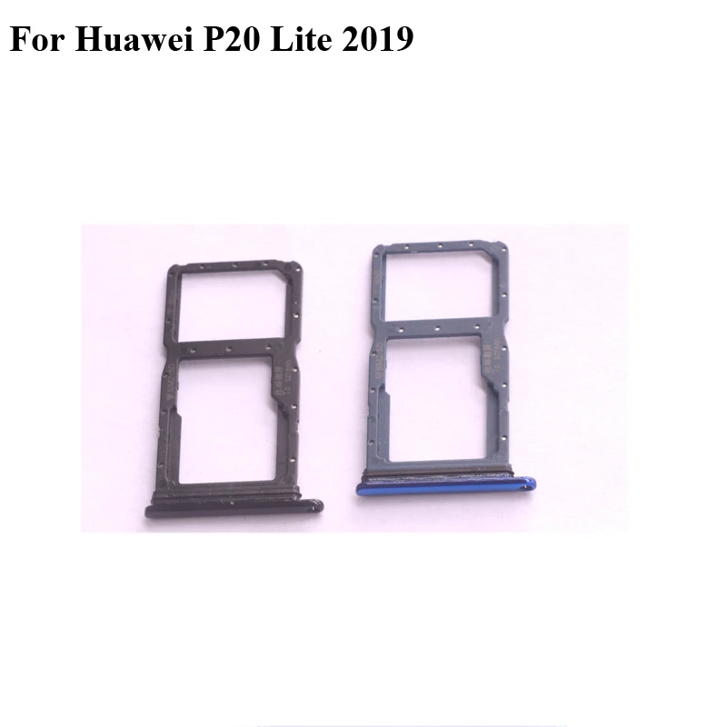 2PCS Tested For Huawei P20 Lite SIM Card Tray+ Micro SD Card Tray Holder Slot Adapter Socket For Huawei P 20 Lite