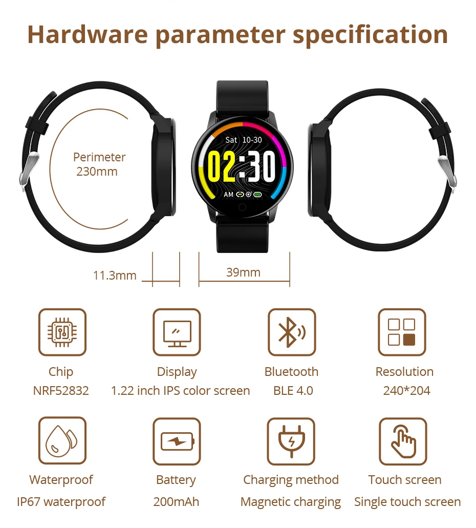Makibes T5 PRO Advanced Milanese magnetic Fitness Tracker Smart Watch Blood Pressure Monitor Smartwatch Fashion PK Q8 Bracelet13