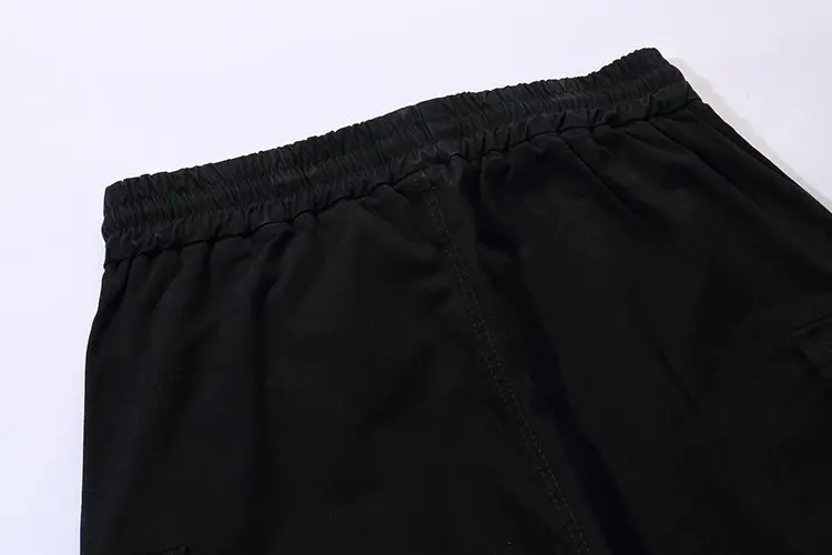 Мужские хип хоп большой карман ленты рабочая одежда, штаны модный бренд Harajuku шаровары уличная грузовые тактические брюки