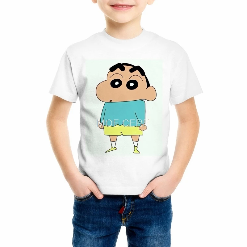 Модная Детская футболка с 3D принтом «Crayon Shin-chan», Детская футболка с короткими рукавами и круглым вырезом для мальчиков и девочек, Повседневная Милая футболка с принтом, 47C-6 - Цвет: 11