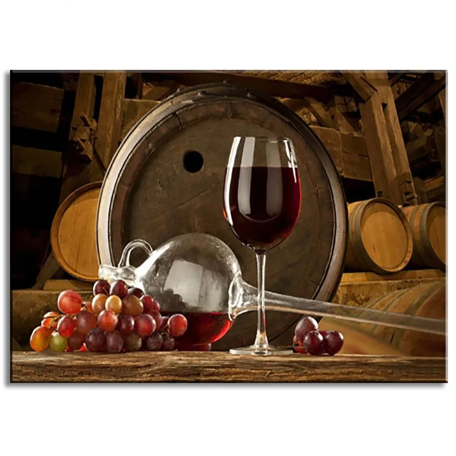 5D Full Square Round drill Diamond Embroidery Still Life Grape And Wine Glasses DIY Diamond Painting mosaic pictures diamond art_副本