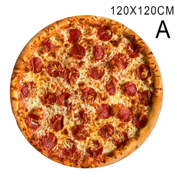 

Pizza Soft Flannel Blanket Wrap Round Throw Towels Warm Decoration for Home Children RT99
