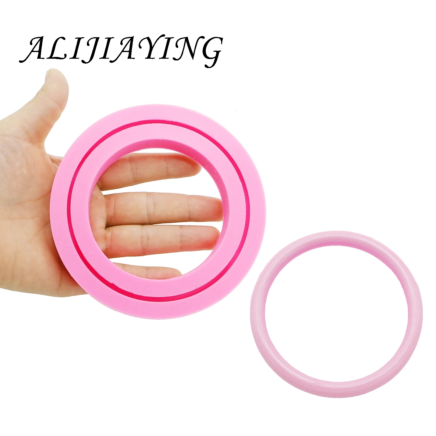 Pink 1pc 9cm 89 мм силиконовый браслет цилиндрической формы, силиконовая форма для браслета, силиконовая машина, эпоксидная смола DY0160 - Цвет: Pink 1pc 9cm