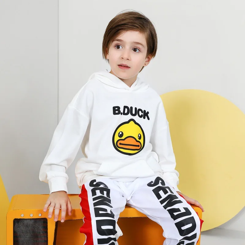 

B. Duck Small Yellow Duck Childrenswear Spring And Autumn CHILDREN'S Sweater Hooded BOY'S Hoody Cartoon Girls' Sweater