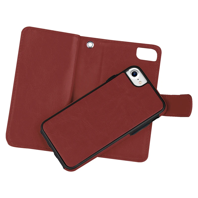 Роскошные искусственная кожа Crazy Horse флип чехол для iPhone 5 5S 6S 6 7 8 Plus X XR XS Max чехол Магнит мульти слот для карт отдельно стоящий