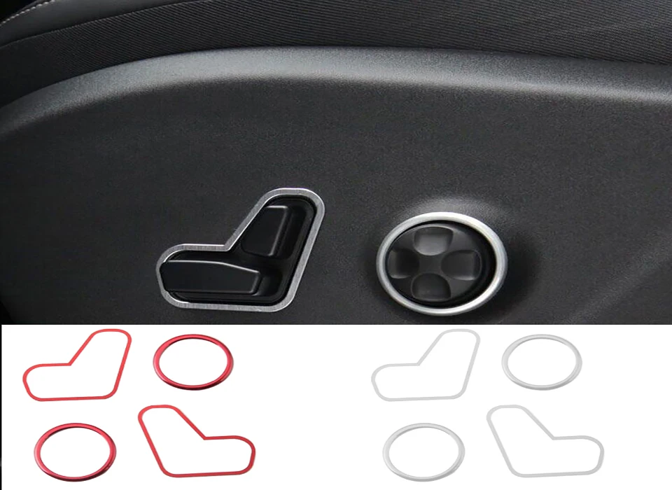SHINEKA Interior Mouldings For Jeep Grand Cherokee 2011-2016 Interior Car Electric Seats Smart Adjust Decor Rings Cover Stickers