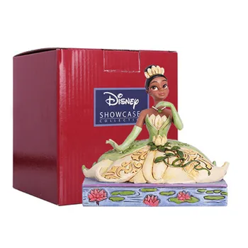 

10CM Original Disney Statue The Princess and the Frog Bust mini Tiana princess full-length portrait resin Action Figure Toy W268