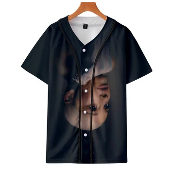 

2019 Ariana Grande Baseball Sweatshirt Harajuku Baseball Jacktes Men Clothes Short Sleeve Sweatshirt Streetwear 2019