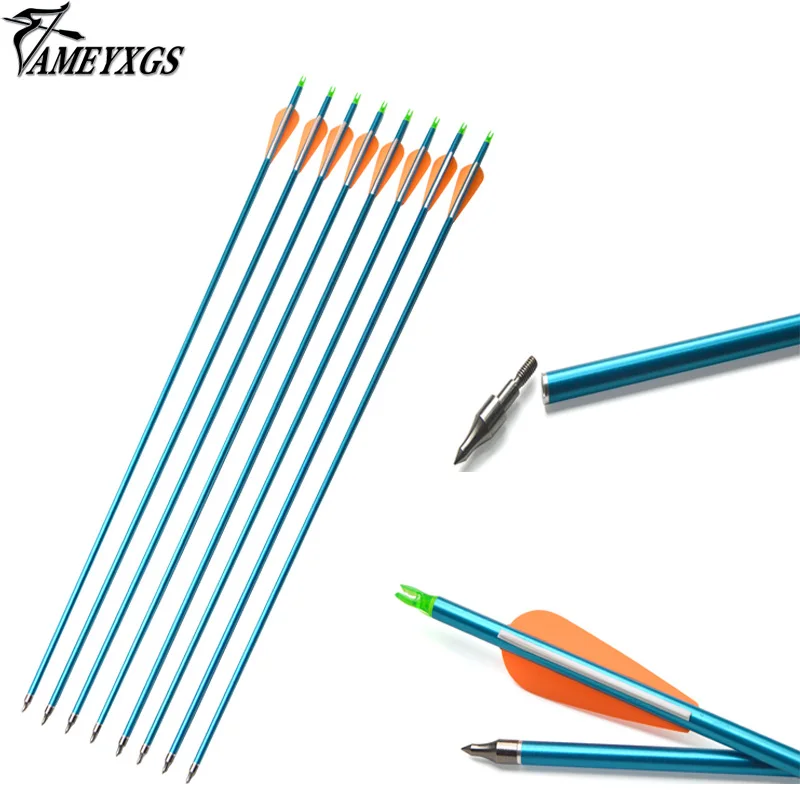 6/12/24pcs Archery Arrow 8mm Aluminum 30&quot Hunting Arrows Spine 300 for compound Recurve Bow Practice | Спорт и развлечения