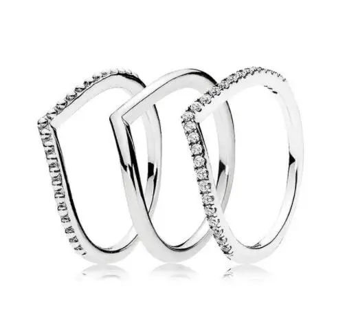 925 пробы Серебряный набор колец с кристаллами, кольца для женщин, подарок на свадьбу, хорошее ювелирное изделие