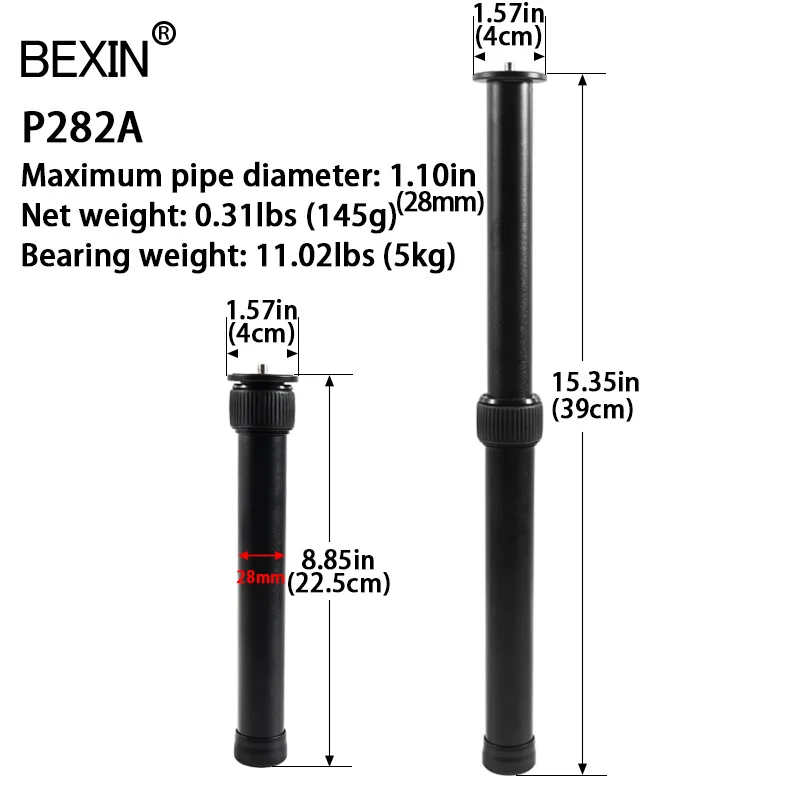 BEXIN Mini Tripod 19in Universal Photography Flexible Phone Tripod for Camera Stand for Gopro iphone Aluminum Travel Tripode Par