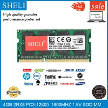 SHELI 4GB PC3-12800/1600 Mhz DDR3L CL11 204-PIN 1,5 V sodimm ОЗУ память ноутбука