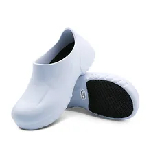 Страхование труда внутри помещений, не скользящие, против скольжения, шеф-повара обувь защитная обувь Человек гостиницы рабочие Сабо водонепроницаемая обувь Кухня работников; большие размеры 36-46
