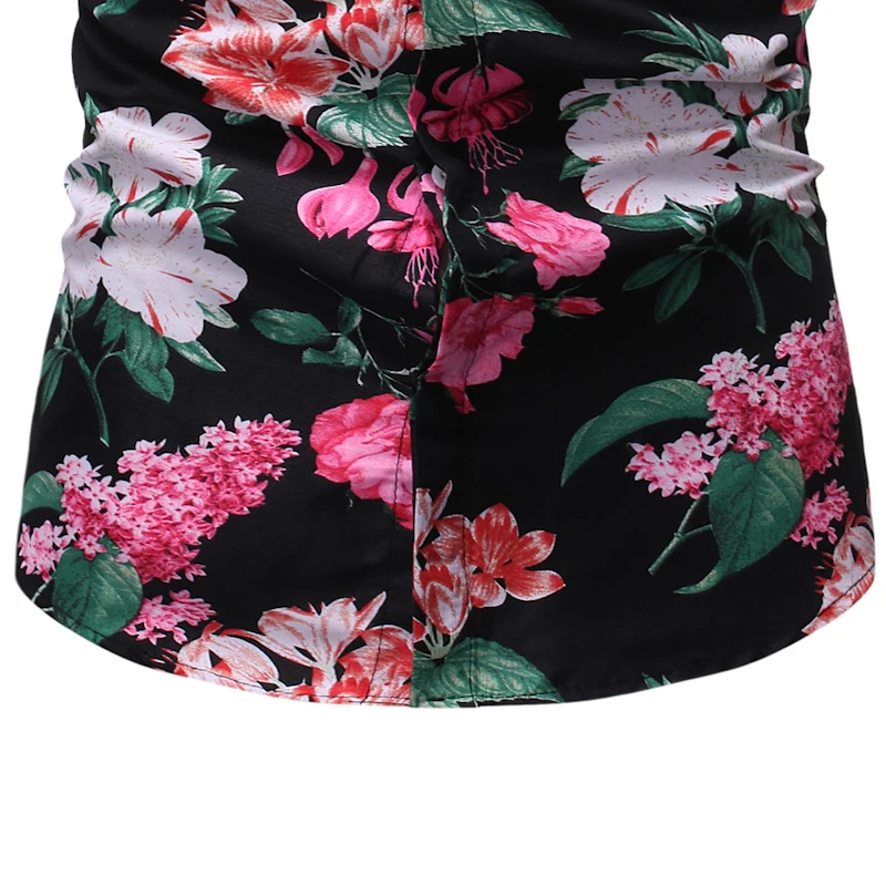 Мужские Пляжные рубашки Летняя мода Camisa Masculina приталенная гавайская рубашка с коротким рукавом на пуговицах мужская рубашка с цветочным принтом XXXL