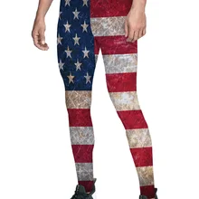 Брюки с американским флагом, мужские Леггинсы с карманами, не просвечивающие, контроль животика, пижамы, вечерние, износостойкость, спортивная одежда, девять штанов плюс