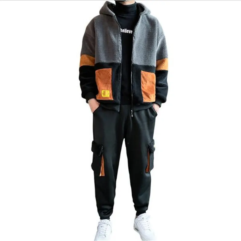 2020 Hoodie Suit Men's Winter Brushed Thick Hooded Jacket+Pants 2PC Sets Cardigan Hoodie Sports Casual Coat Autumn Sports Set 2020 Hoodie Suit Men's Winter Brushed Thick Hooded Jacket+Pants 2PC Sets Cardigan Hoodie Sports Casual Coat Autumn Sports Set