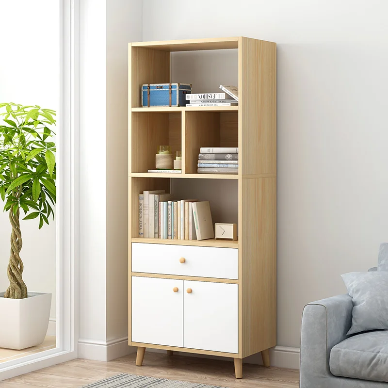 

Nordic Bookshelf Shelf Flooring Living Room Bedroom Simple Student Bookshelf Storage Simple Household Combination Small Bookcase