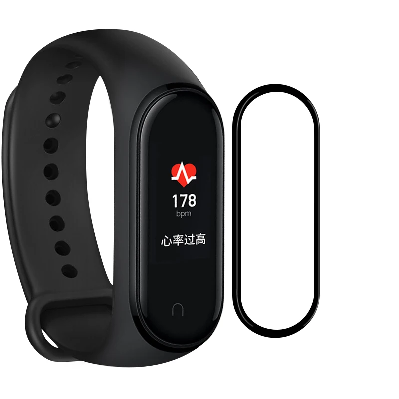 Для xiaomi band 4 2 шт Защитная пленка для сенсорного экрана Защитная мембрана Взрывозащищенная защитная пленка для экрана(не закаленное стекло