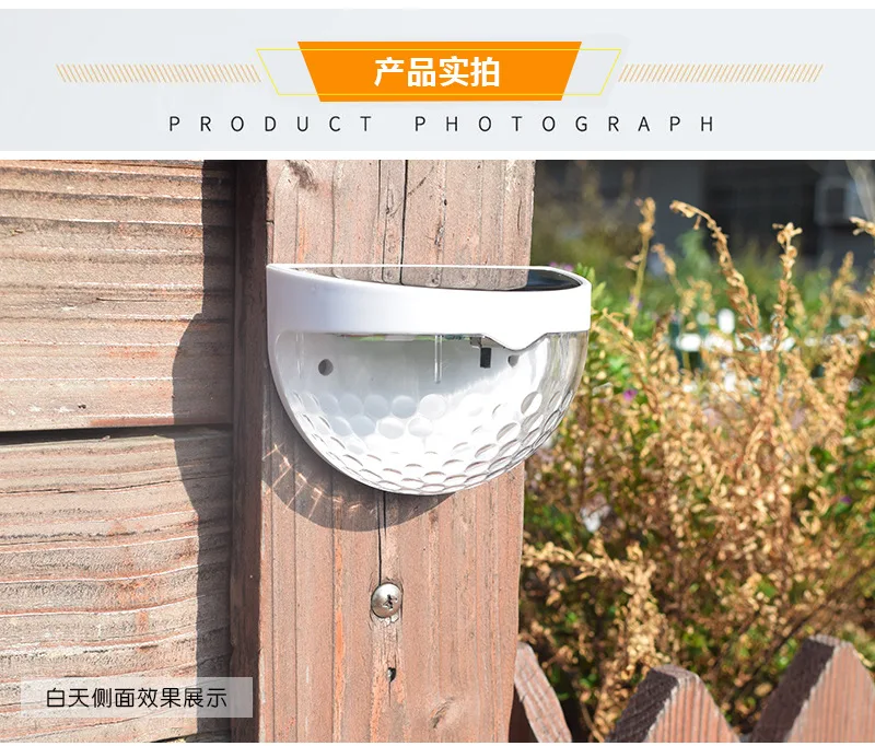 Amazon Cross Border Solar Fence Lamp 6LED Semicircle Taiwan Step Light Garden Wall Lamp Wall Courtyard Wall Lamp