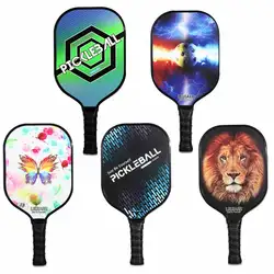 Pickleball Racket Lightweight 062 Carbon Fiber Racket Honeycomb Core Racquet Paddle Racket with Ergonomic Grip Edge Guard