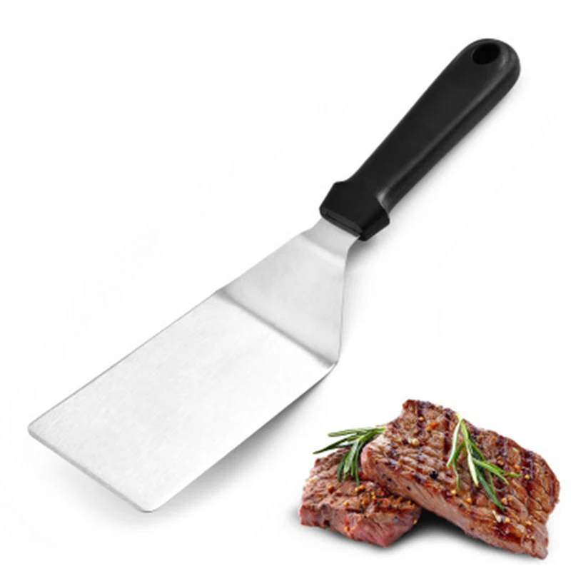  Stainless Steel Kitchen Spatula Steak Beef Fried Shovel BBQ DIY Grill Scraper Pancake Flipper Cutte