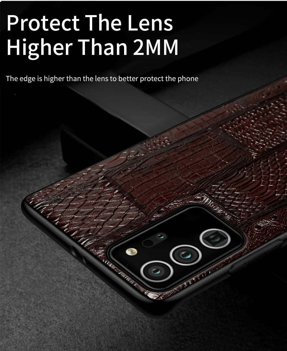 Genuine Leather Retro Splice Case For Samsung Galaxy Note 20 Ultra Note 10 9 A32 A72 A52 A71 A51 S10 S8 S9 S20 S21 Plus S20 FE