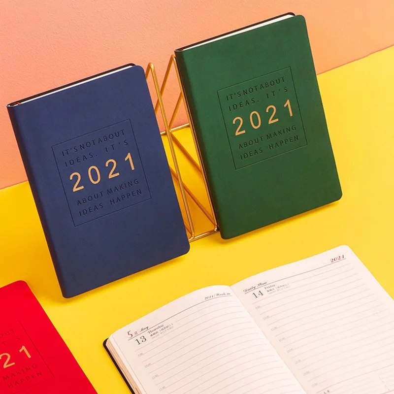

2021 Planner Notebook 365 Days Daily Weekly Monthly Journal A5 Meeting Book Students School Supplies Stationery Gift