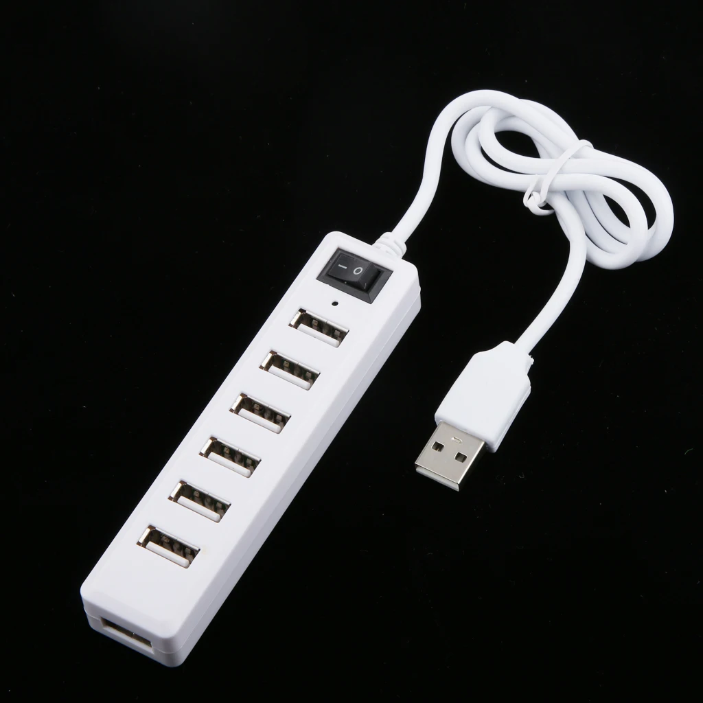 7 портовый USB 2 0 концентратор с высокоскоростным адаптером вкл/выкл переключатель