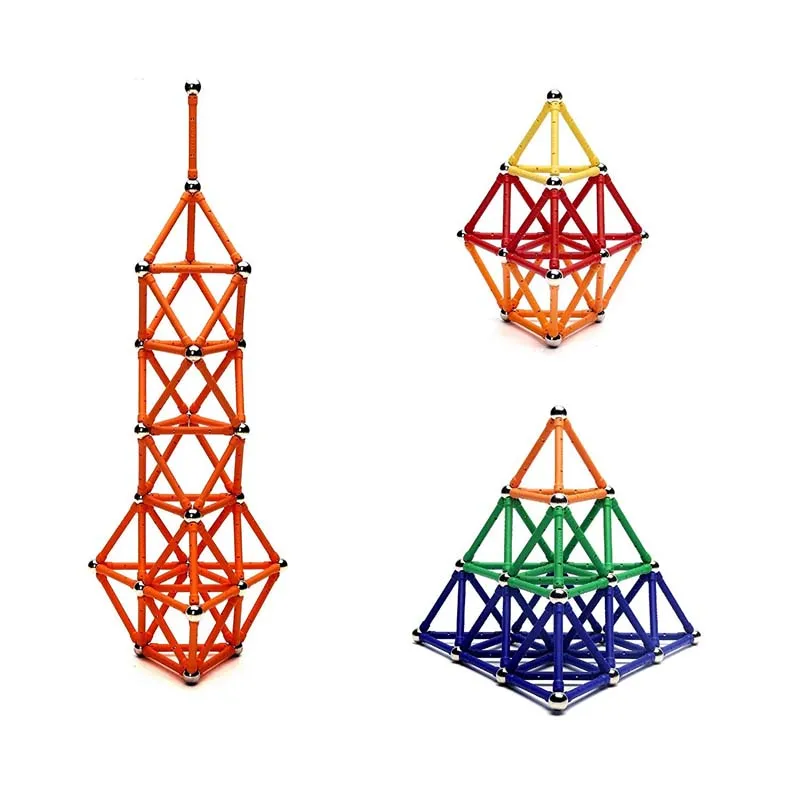 150Pcs магнитные строительные блоки Строительство игрушки для детей магнитные палочки& Серебряные шарики DIY 3D головоломка офис игра для взрослых