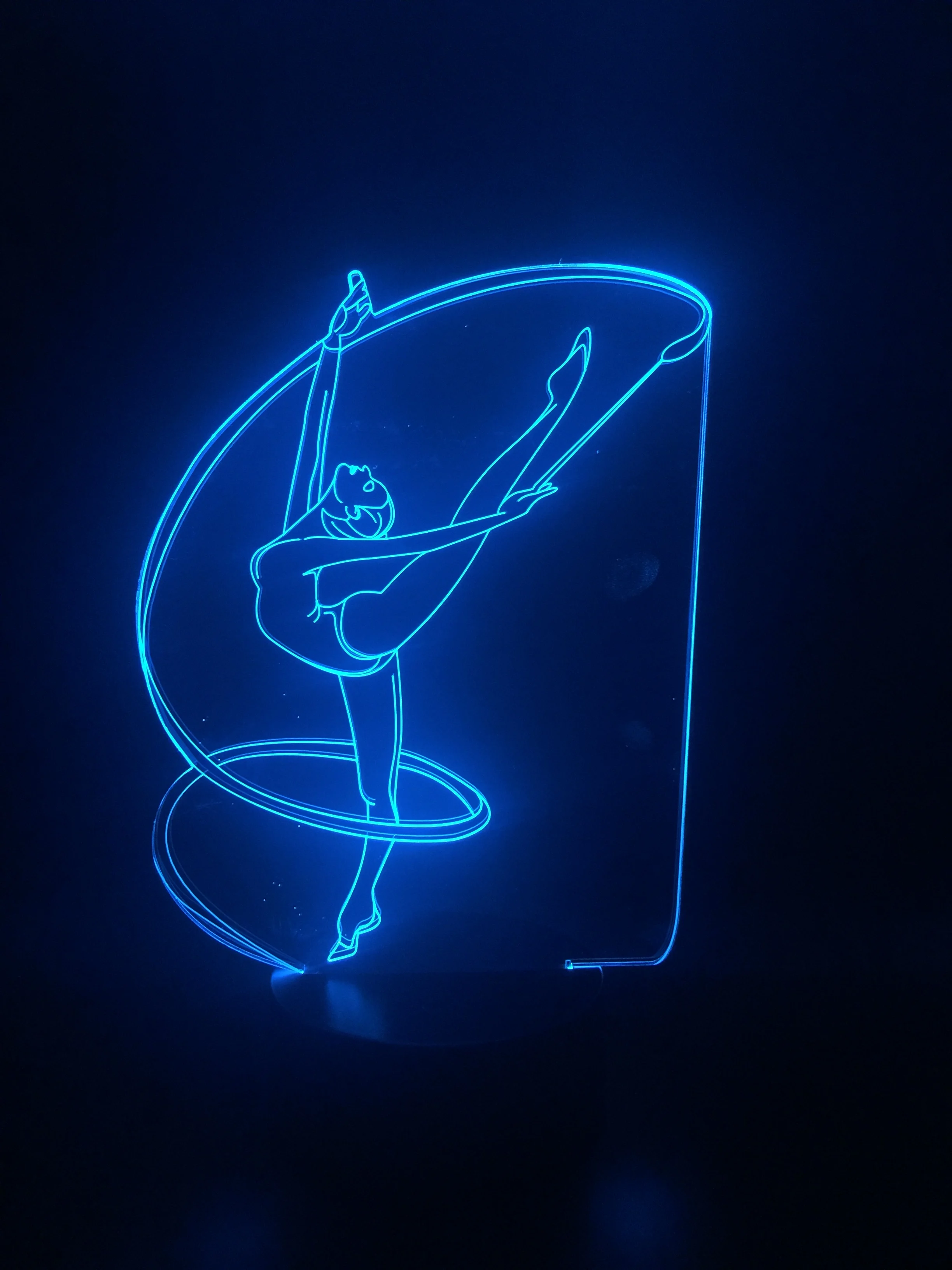 Exercício da Lâmpada Presente para as Meninas para a Decoração do Quarto Sensor de Toque 3d com Fitas Esporte Melhor Atmosfera Night Light Lâmpada Usb Led 7 Luzes e Iluminação