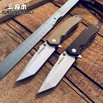 

SANRENMU SRM 9001/9002 12C27 Blade G10 Handle Folding Knife Outdoor Survival multi tools Camping Pocket EDC Knives Top