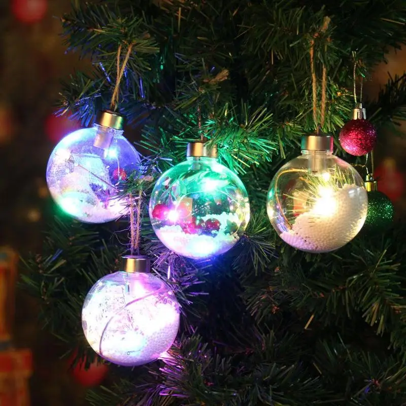 Christmas Ball Candy Boxes Romantic Xmas Party Pendant Hanging Ball Christmas Decorations For Home Christmas Tree Drop Ornaments