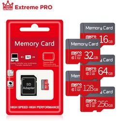 Carte mémoire haute vitesse Micro SD, 32 go 16 go 8 go 64 go 128 go, classe 10, adaptateur gratuit 
