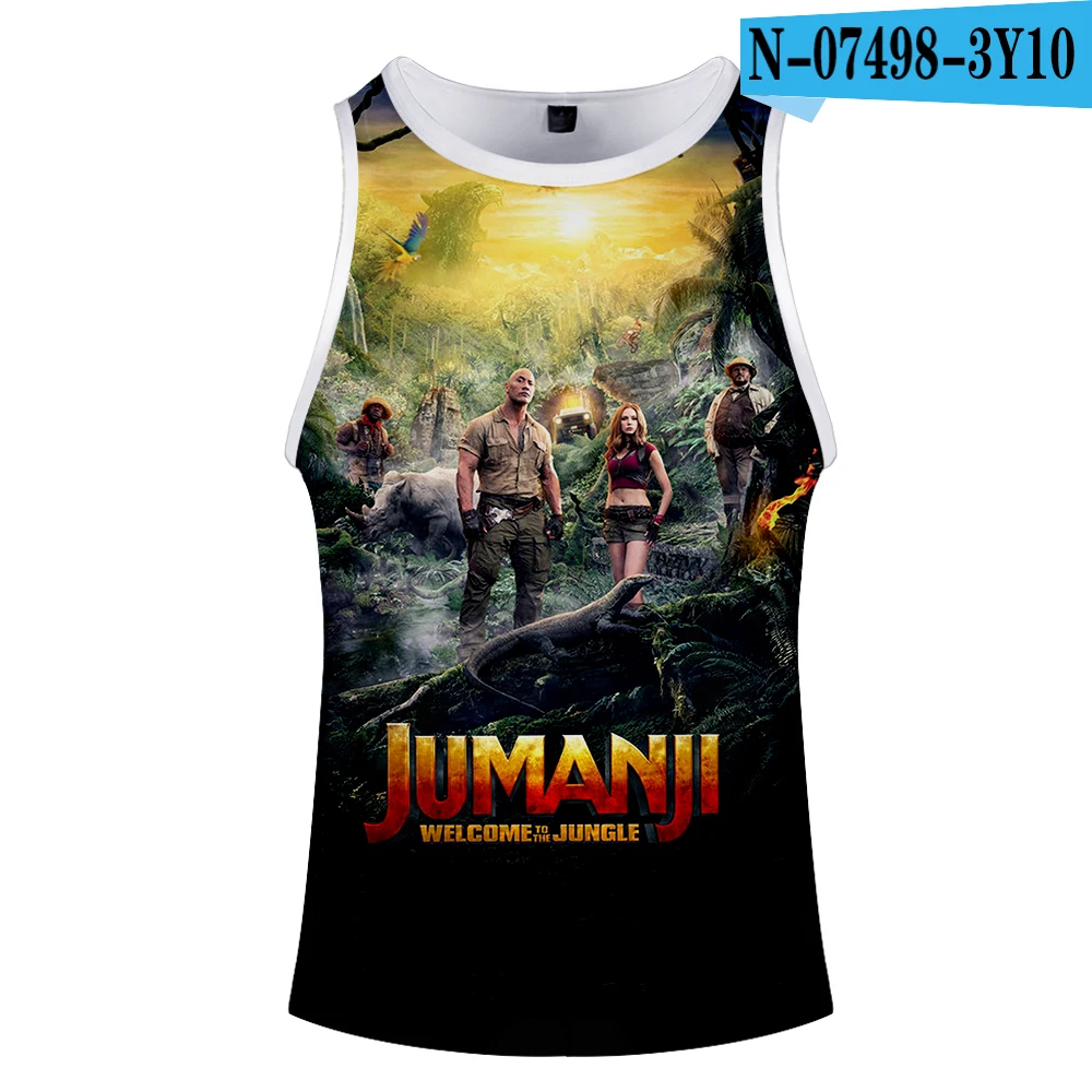 Jumanji Science fiction жилет Топ уличный стиль Мода Лето Без Рукавов бег принт Новинка Топ Роскошный Harajuku Hokage - Цвет: 7