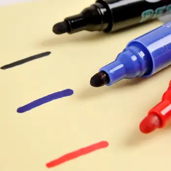

round-Toe Marking Pen Quick-Drying Oily Pen Jumper 338 Oily Marking Pen Three-Color Selectable