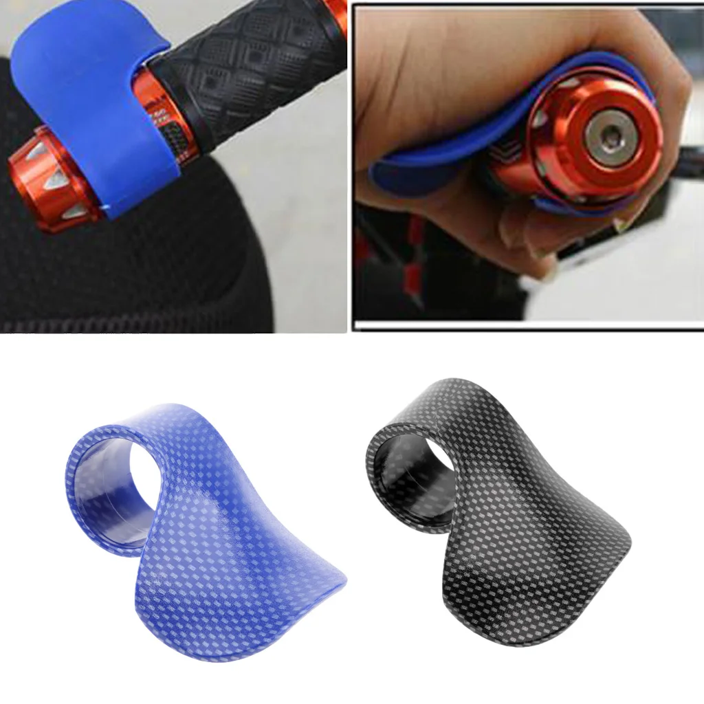 2pcs Motorcycle Handlebar Accessory Throttle Assist, Universal Fit for Motorcycles (Black+Blue)