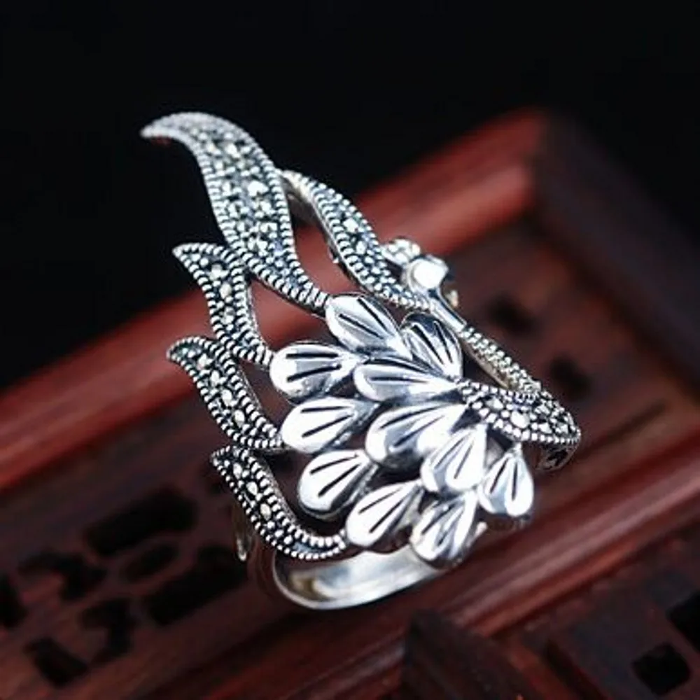 s925 PURE SILVER female Thai silver restoring ancient ways