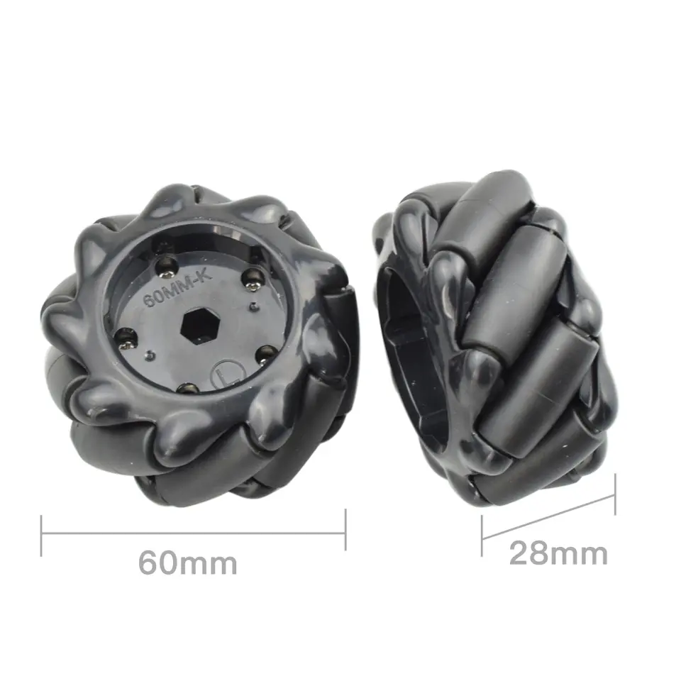 Moebius 60/80/97mm High Hardness Plastic Mecanum Wheel Omni-directional Smart Robot Car with 6mm Hubs for Arduino DIY STEM Toy image 4