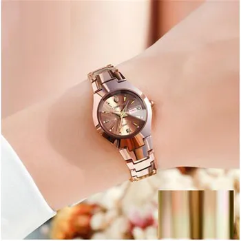 

Hot Sale Newest High quality women Waterproof Rose Gold steel Diamond New Fashion quartz Watch Gifts For Women