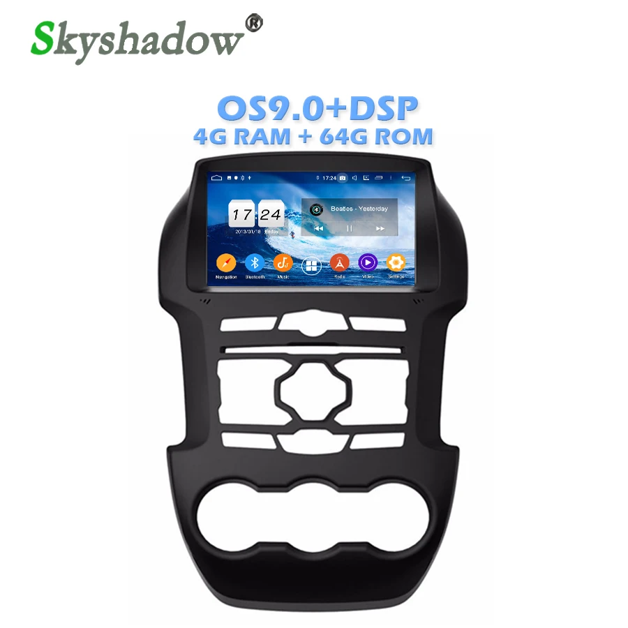 DSP Android 9,0 4G+ 64G Автомобильный dvd-плеер gps карта RDS радио Wifi Bluetooth 4,2 для Ford Ranger 2011 2012 2013