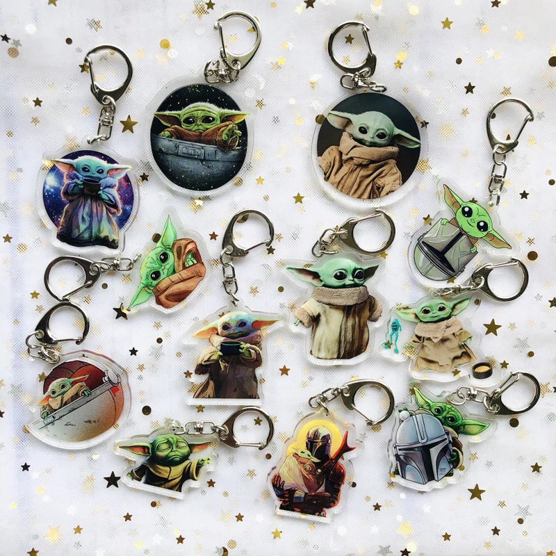 Мандалорианский детский брелок в виде Йоды милый мультяшный Yoda & Mando с подвеской