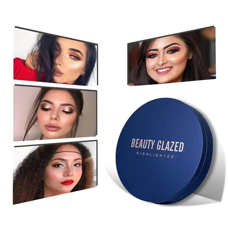 Beauty Glazed Monochrome Shimmer Highlighter Palette Face Contour Powder Base Highlight Cosmetic Long Lasting beauty makeup tool