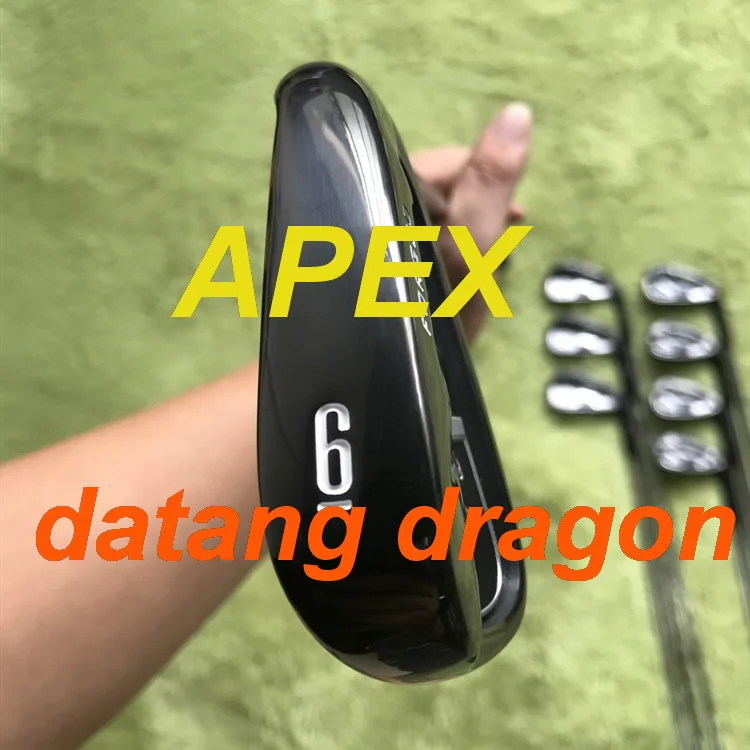 Новинка года. Утюги для гольфа datang dragon. Черные Утюги APEX. Набор кованых утюгов(3, 4, 5, 6, 7, 8, 9 Pw) с проектом X6.0. Стальной вал. 8 шт. клюшек для гольфа