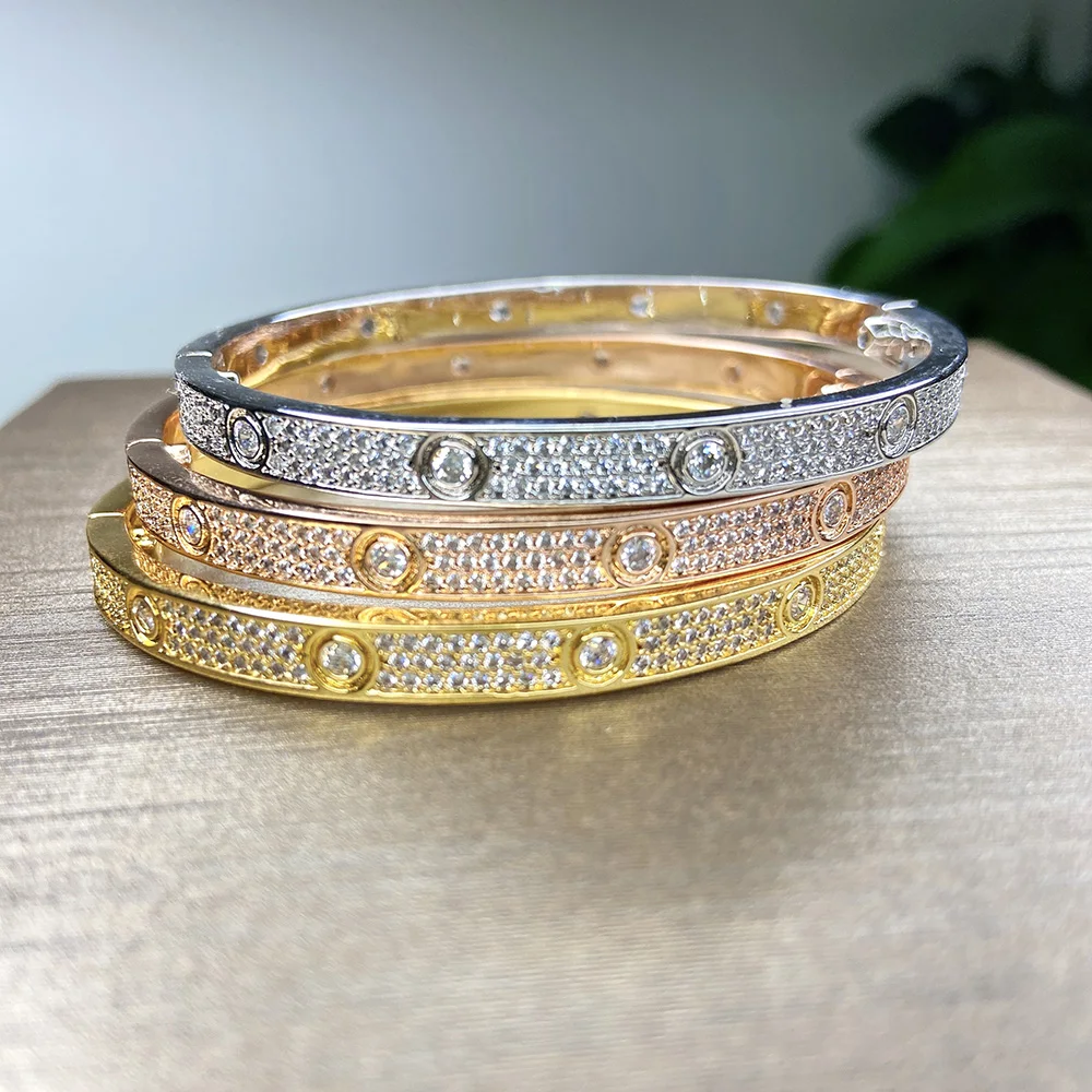 Bangle Bracelet Screw Fashion Luxury Women Men's Bracelets Inlaid Fashion Party Classic Style Couple Bracelet