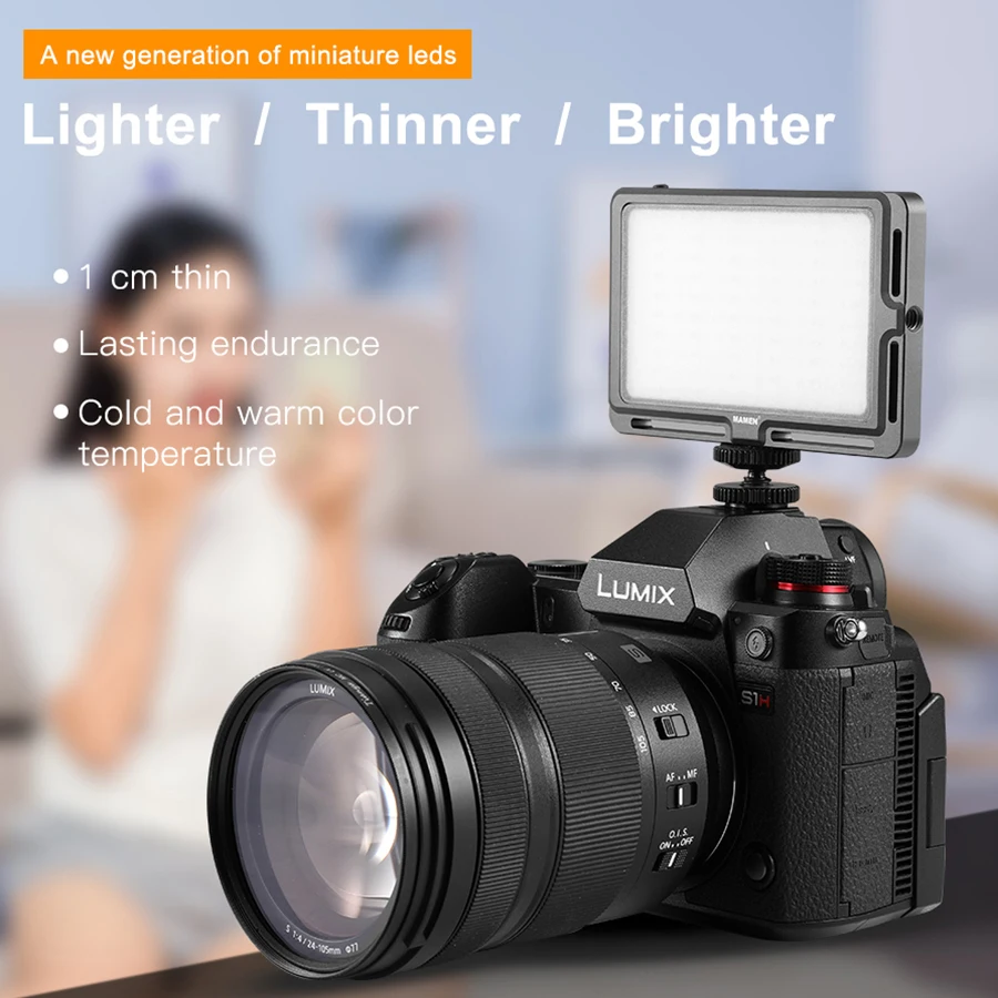  MAMEN LED Video Light Dimmable Studio Photography Lighting Portable On Camera Photo 120 pcs Display - 4000516459807
