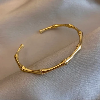 Gold Color Bamboo Joint Bangles Trend Bracelet