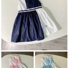 Летнее розовое платье для маленьких девочек вечерние платья без рукавов на свадьбу для маленьких детей ростом от 90 до 130 см