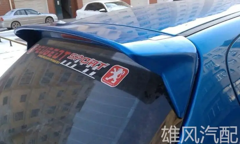 Высокое качество ABS краска автомобиль задний багажник спойлер крыло подходит для peugeot 307 2004.2005.2006.2007.2008.2009.2010.2011